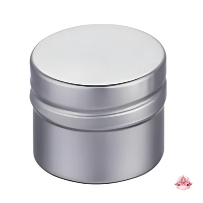 Seria plină de borcan rotund de cremă din aluminiu